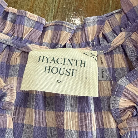 Tuckernuck Hyacinth House Lavender Pale Pink Gingham Sutton Mini Dress XS - Picture 7 of 12
